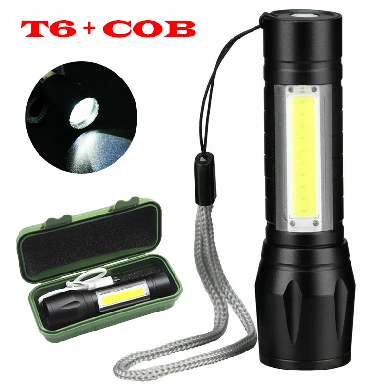 T6 Led Flashlight USB Rechargeable Ultra Bright Mini Torch Camping Light Waterproof Zoomable Tactical Flashlight Bicycle Light
T6 Led Flashlight USB Rechargeable Ultra Bright Mini Torch Camping Light Waterproof Zoomable Tactical Flashlight Bicycle Light