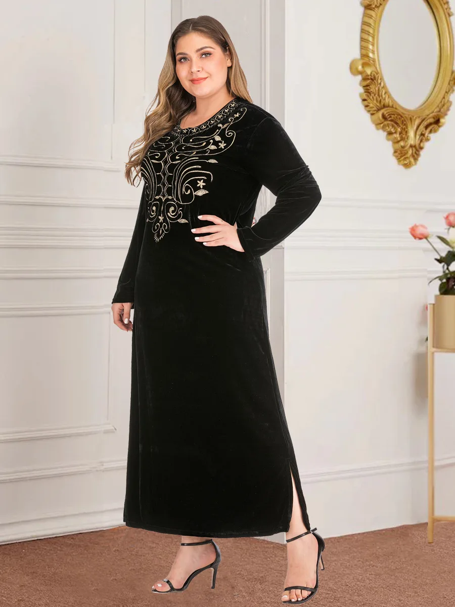 Muslim Velvet Abaya Dress Women Turkey Embroidery Dubai Arab Vestidos Moroccan Kaftan Robe Longue Femme Hijab Musulman Ensembles
Muslim Velvet Abaya Dress Women Turkey Embroidery Dubai Arab Vestidos Moroccan Kaftan Robe Longue Femme Hijab Musulman Ensembles