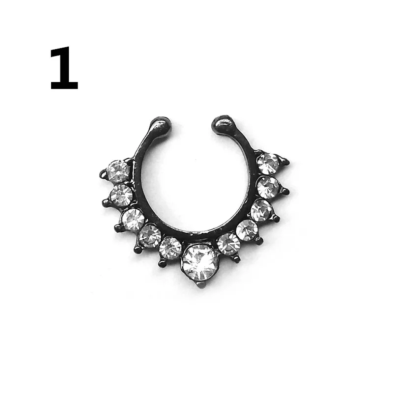 Faux anneau de nez en cristal pour femmes, 5 pieces/lot, Faux Septum rond de couleur noire, Piercing, Faux Clip
Faux anneau de nez en cristal pour femmes, 5 pieces/lot, Faux Septum rond de couleur noire, Piercing, Faux Clip