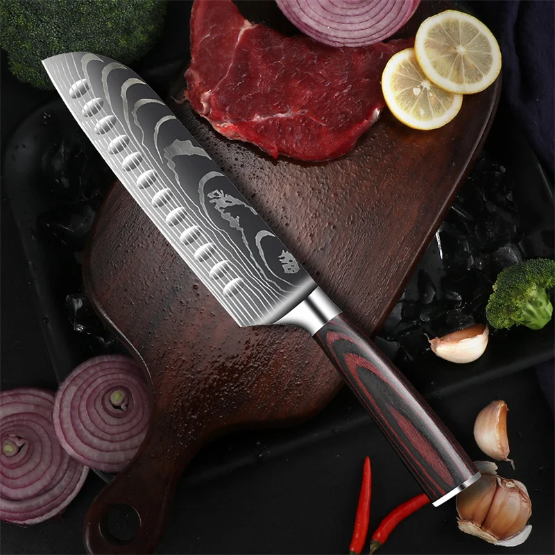 1Pcs Chef Knife Set Kitchen Knives Damascus Pattern Sharp Santoku Knife Cleaver Slicing Utility Knife Fruit Knife Bread Knife
1Pcs Chef Knife Set Kitchen Knives Damascus Pattern Sharp Santoku Knife Cleaver Slicing Utility Knife Fruit Knife Bread Knife