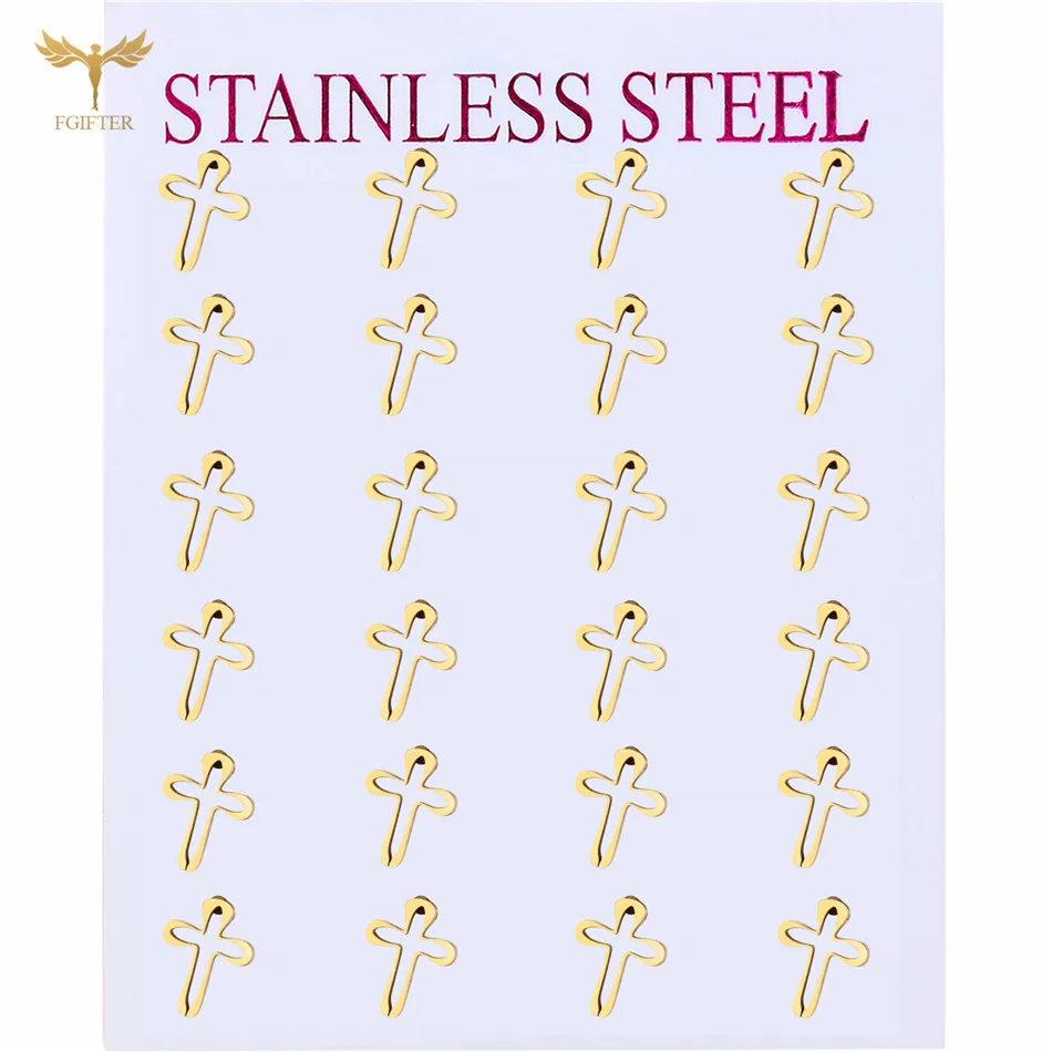 Fashion Hollow Cross Ear Studs Ladies Men Retro Earrings Golden Stainless Steel Accessories Friends Christmas Gifts
Fashion Hollow Cross Ear Studs Ladies Men Retro Earrings Golden Stainless Steel Accessories Friends Christmas Gifts
