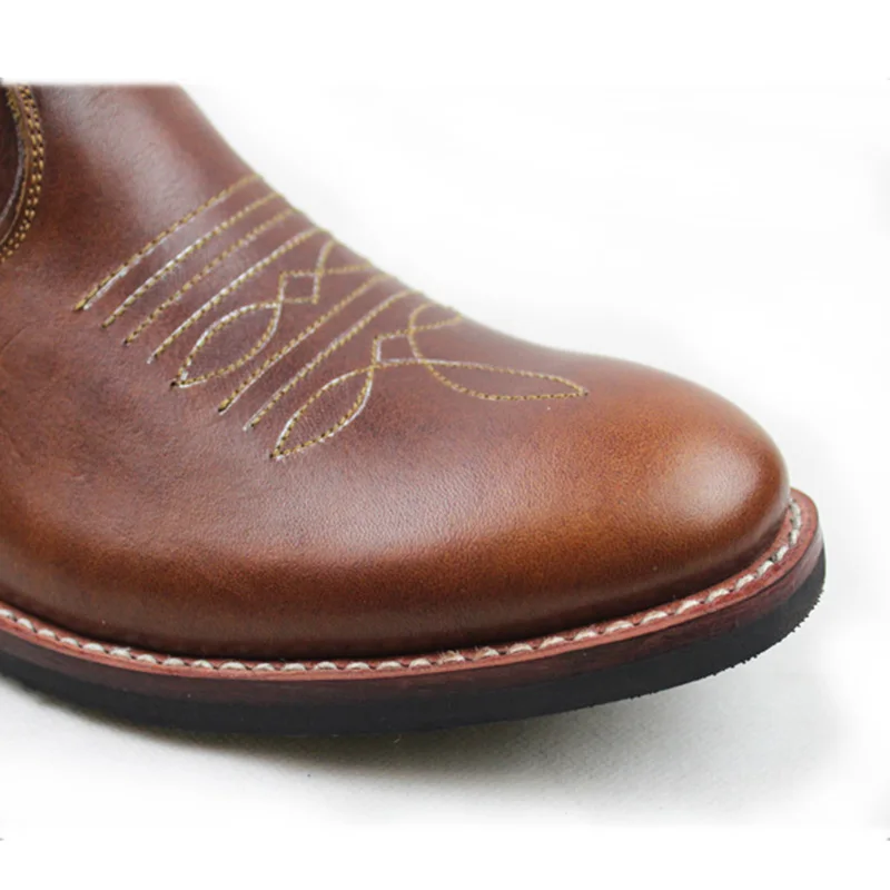 Western Cowboy Boots Men Cowhide Gneuine Leather Work Boots Shoes Brown Handmade Riding/ Knight Short Boots Men Botas Hombre,45
Western Cowboy Boots Men Cowhide Gneuine Leather Work Boots Shoes Brown Handmade Riding/ Knight Short Boots Men Botas Hombre,45