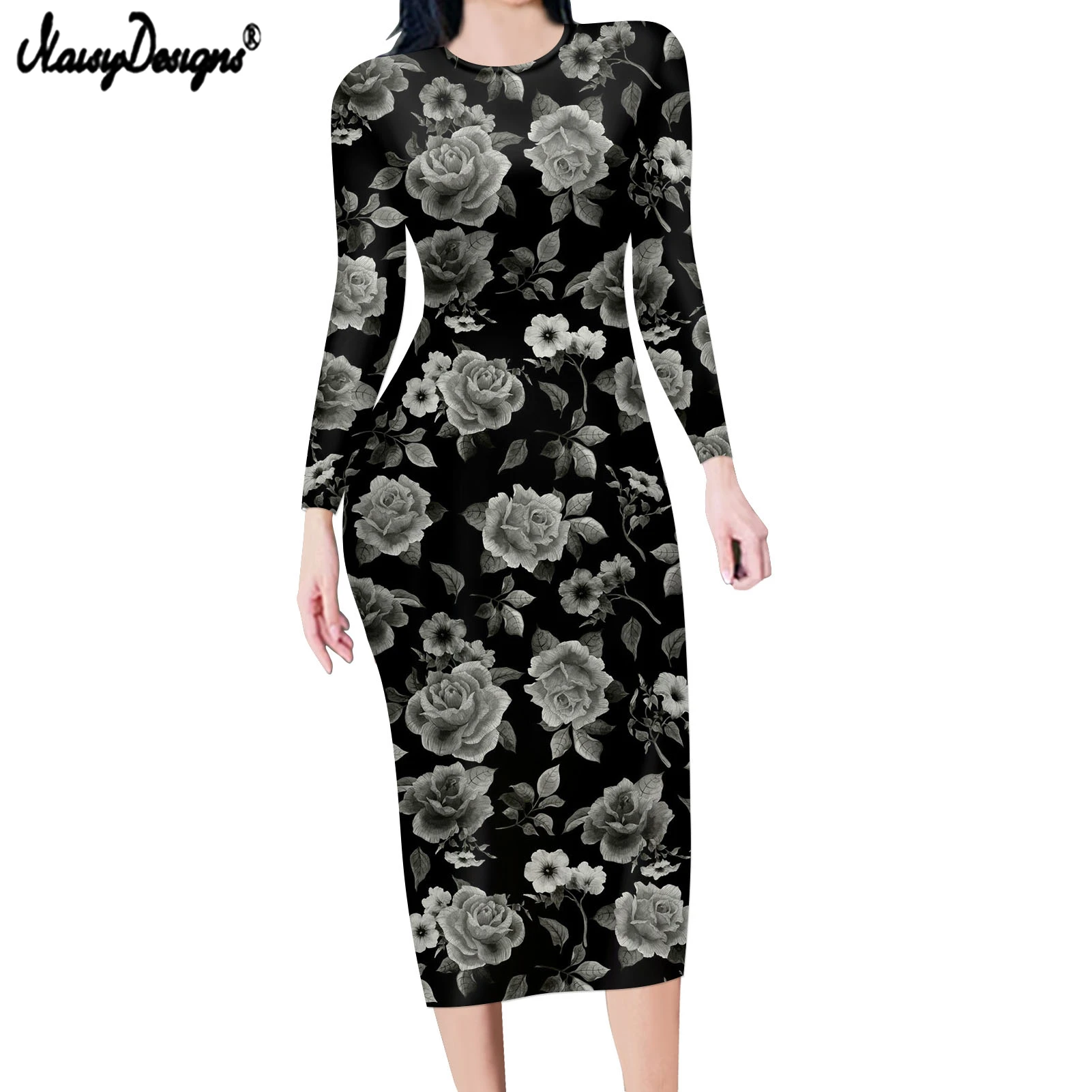 Женское элегантное облегающее платье-карандаш с розовыми цветами
Женское элегантное облегающее платье-карандаш с розовыми цветами