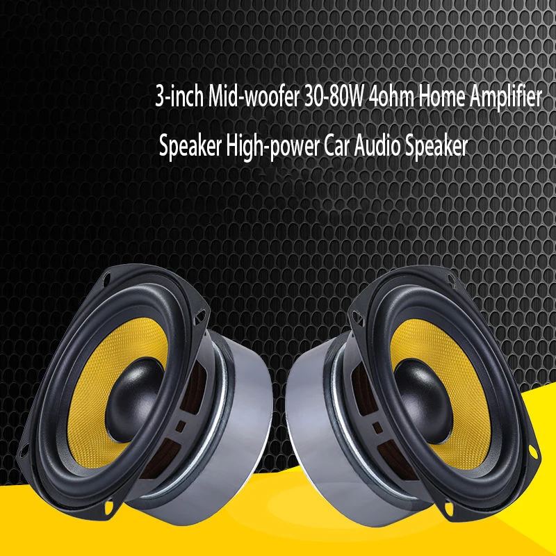 3-inch Mid-woofer 30-80W 4ohm Home Amplifier Speaker High-power Car Audio Speaker Heavy Bass Lossless Subwoofer Speaker EMT-318
3-inch Mid-woofer 30-80W 4ohm Home Amplifier Speaker High-power Car Audio Speaker Heavy Bass Lossless Subwoofer Speaker EMT-318