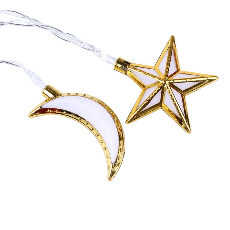Decorative lights 1.5 meters 10 lights plastic five-pointed star + moon string lights without batteries
Decorative lights 1.5 meters 10 lights plastic five-pointed star + moon string lights without batteries
