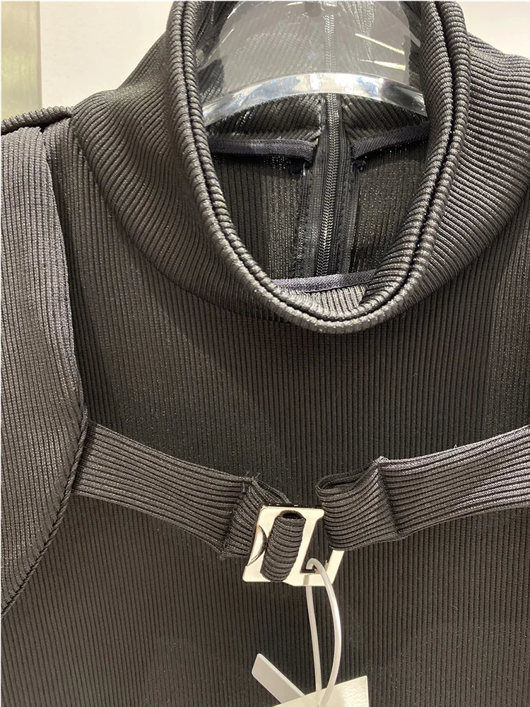 Solid color high collar metal button decoration knitting stretch long sleeve T-shirt ladies autumn new fashion all-match top
Solid color high collar metal button decoration knitting stretch long sleeve T-shirt ladies autumn new fashion all-match top