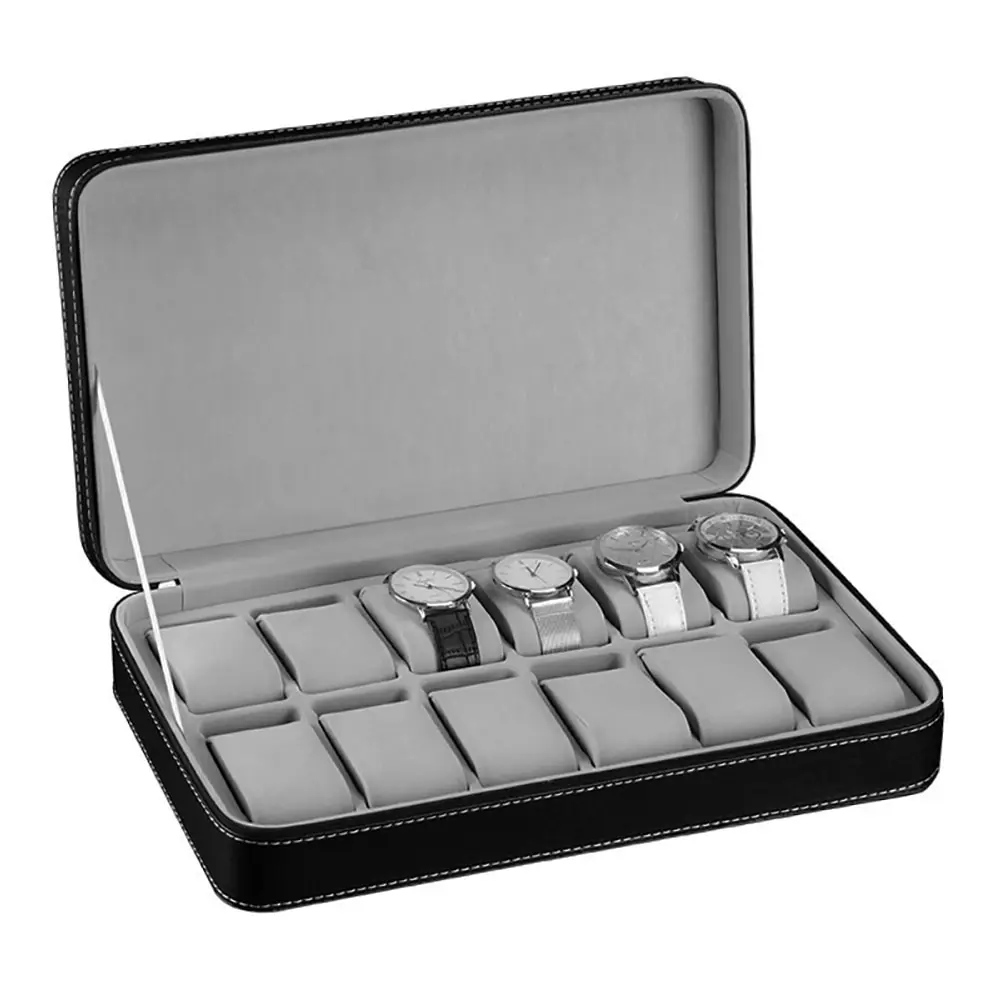 6/10/12 Slots Black Watch Box Portable Travel Watch Zipper Case Watches Collector Watch Storage Box Watch Organizer Holder D30
6/10/12 Slots Black Watch Box Portable Travel Watch Zipper Case Watches Collector Watch Storage Box Watch Organizer Holder D30