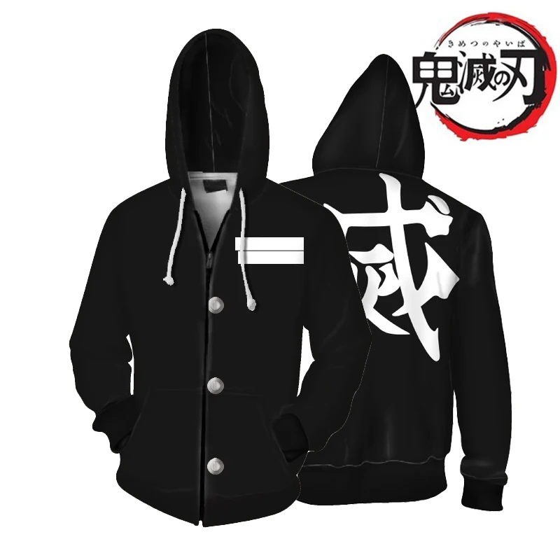 Demon Slayer Black Uniform Hoodie Costume Kimetsu no Yaiba Nezuko Zenitsu Tomioka Cosplay Anime Jacket Coat zipper
Demon Slayer Black Uniform Hoodie Costume Kimetsu no Yaiba Nezuko Zenitsu Tomioka Cosplay Anime Jacket Coat zipper