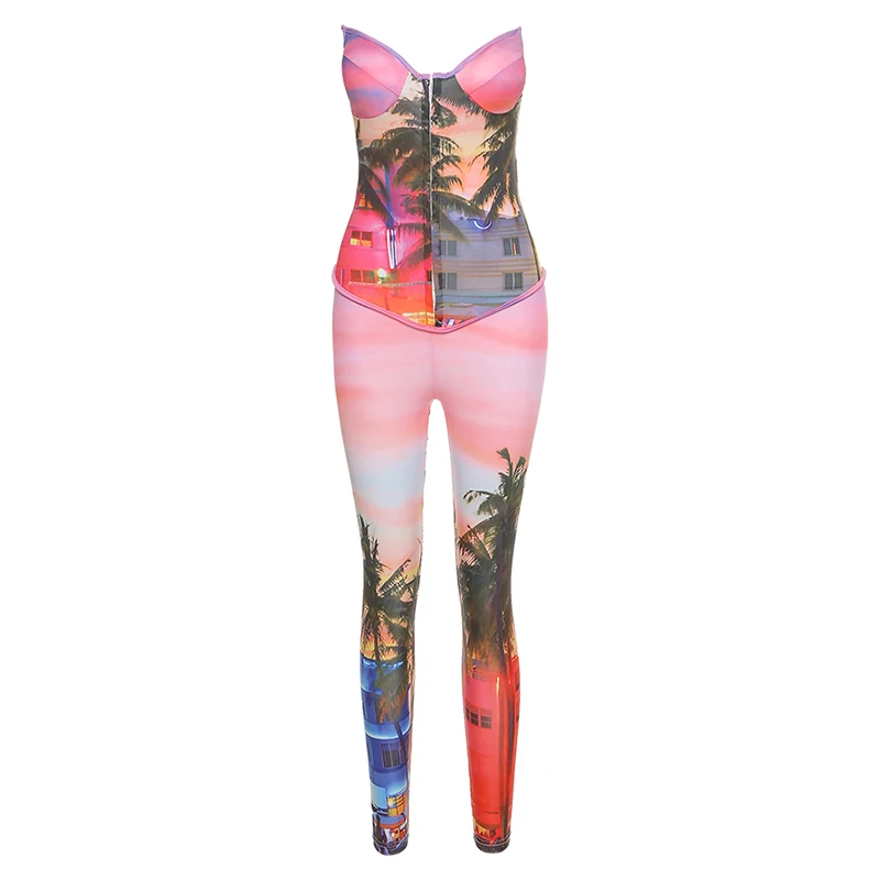 Printed Jumpsuit Women Fashion Streetwear Sexy Bra Pad Backless Sleeveless Skinny Strapless Body Suit Active Workout Outfits
Printed Jumpsuit Women Fashion Streetwear Sexy Bra Pad Backless Sleeveless Skinny Strapless Body Suit Active Workout Outfits