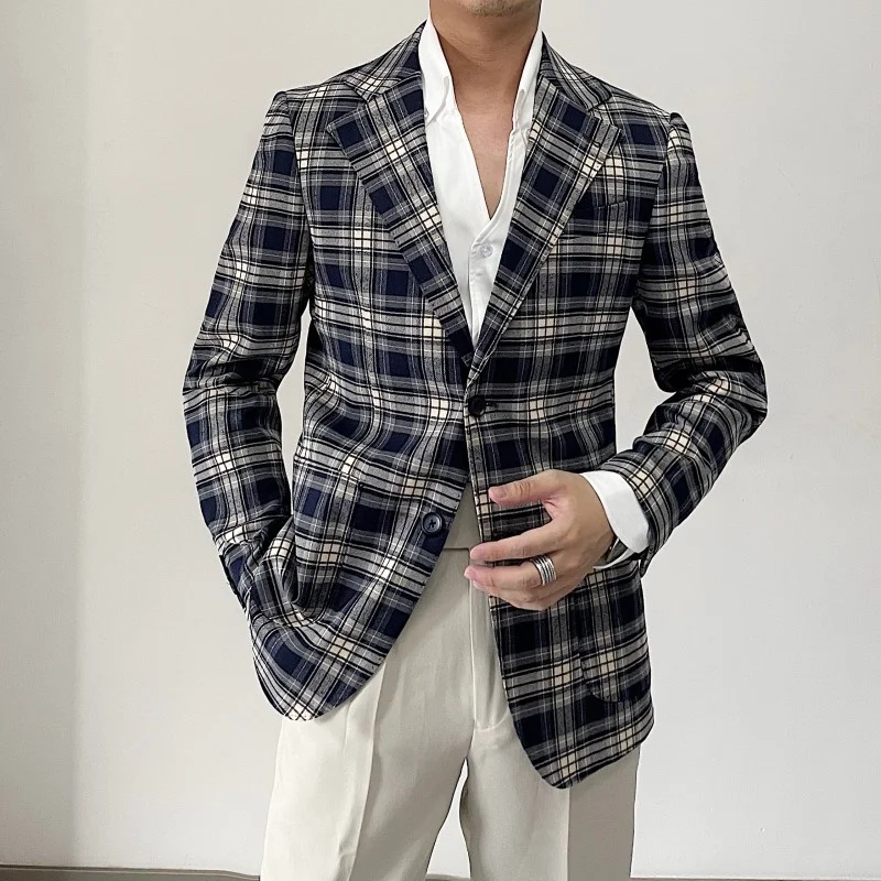 Italian Plaid Suit Jacket Men 2021 Korean Plaid Suit Blazer Jacket Stripe Men Blazer Jacket Business Formal Men Blazer Dress
Italian Plaid Suit Jacket Men 2021 Korean Plaid Suit Blazer Jacket Stripe Men Blazer Jacket Business Formal Men Blazer Dress