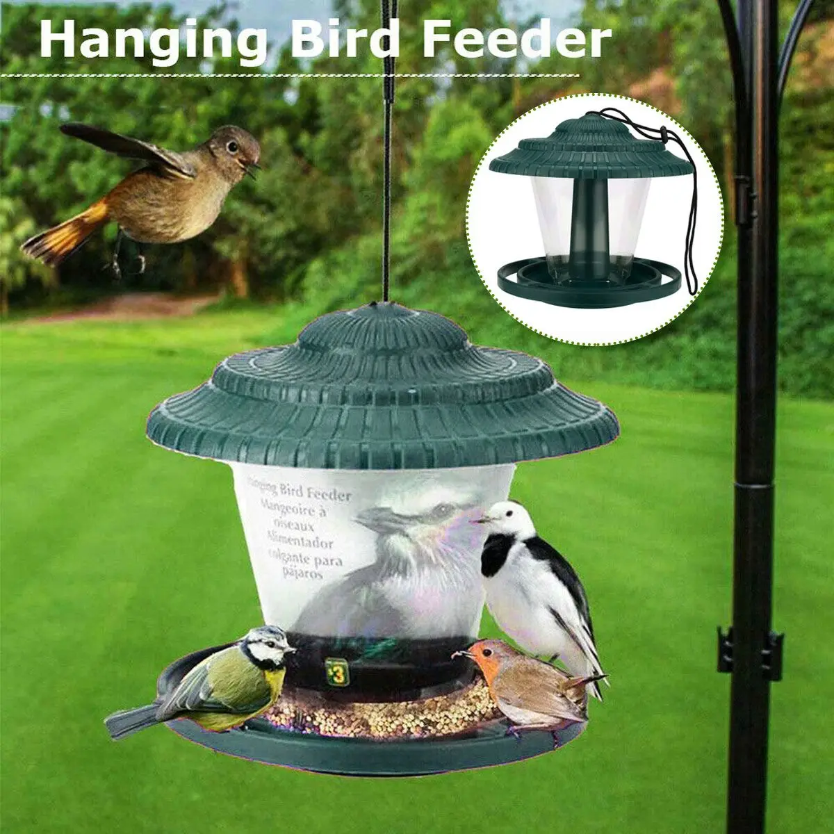 NEW Bird Supplies Outdoor bird feeder Wild Bird Feeder Hanging Garden Yard Outside Decoration Bird Food Distributor
NEW Bird Supplies Outdoor bird feeder Wild Bird Feeder Hanging Garden Yard Outside Decoration Bird Food Distributor