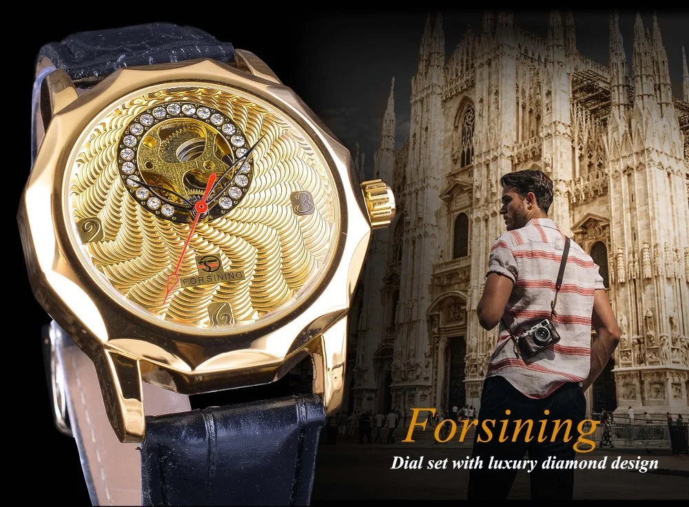 Forsining Fashion Wave Hollow Dial Automatic Mechanical Men's Watch Waterproof Sports Male Wristwatches Relogio Masculino
Forsining Fashion Wave Hollow Dial Automatic Mechanical Men's Watch Waterproof Sports Male Wristwatches Relogio Masculino