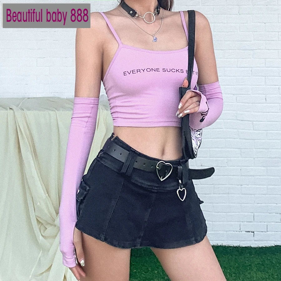 Кроп-топ Meqeiss женский хлопковый, модная уличная одежда, базовая Милая футболка с графическим принтом, жилет, майка, на лето 
Кроп-топ Meqeiss женский хлопковый, модная уличная одежда, базовая Милая футболка с графическим принтом, жилет, майка, на лето