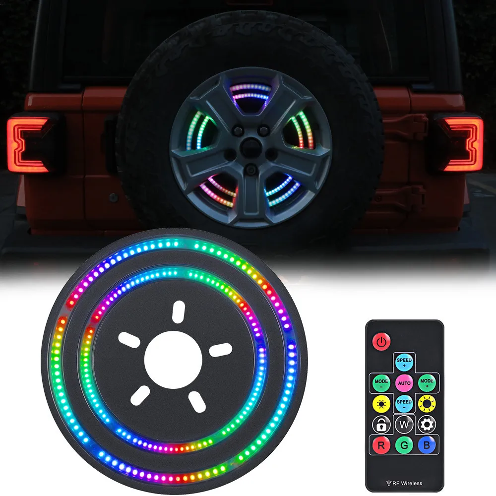 RGB Double Ring Spare Tire Brake Light for 2007-2018 Jeep Wrangler JK & 2018+ Jeep Wrangler JL/JLU 3rd LED Rear Wheel Lights
RGB Double Ring Spare Tire Brake Light for 2007-2018 Jeep Wrangler JK & 2018+ Jeep Wrangler JL/JLU 3rd LED Rear Wheel Lights