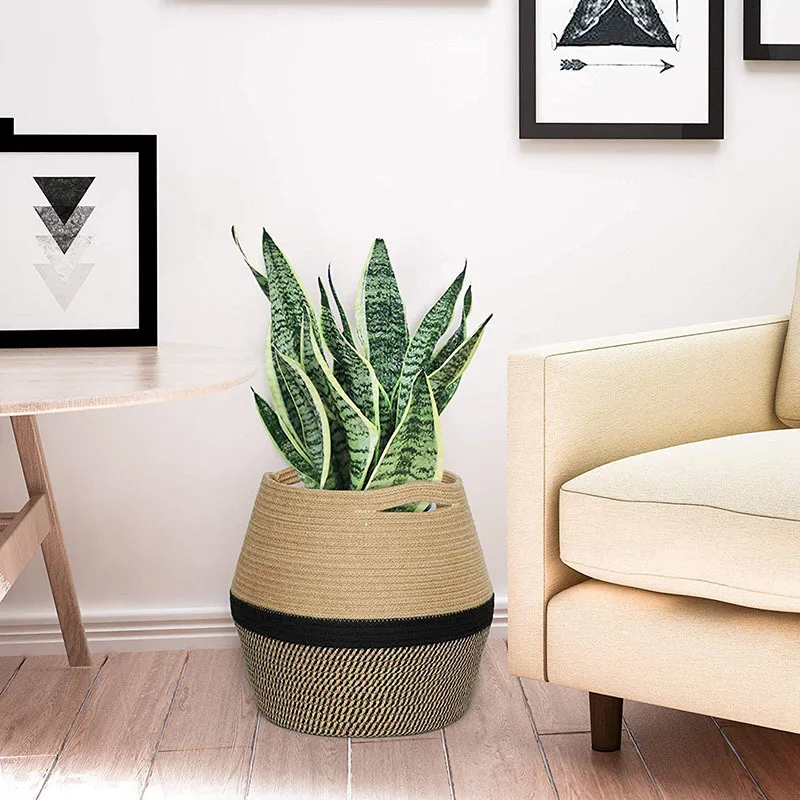 Cotton Rope Plant Basket Flower Pot Woven Rattan Bag Kitchen Laundry Clothes Toy Organizer Home Decoration
Cotton Rope Plant Basket Flower Pot Woven Rattan Bag Kitchen Laundry Clothes Toy Organizer Home Decoration