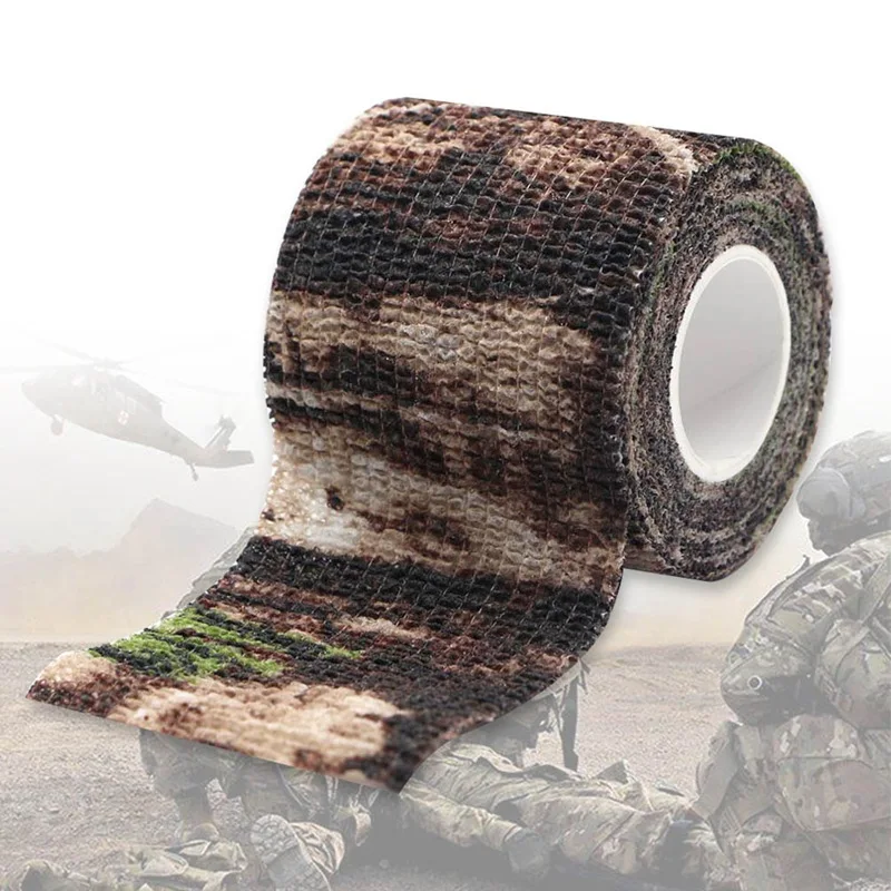 Multi-functional Camo Tape Non-woven Self-adhesive Camouflage Hunting Paintball Airsoft Rifle Waterproof Non-Slip Stealth Tape
Multi-functional Camo Tape Non-woven Self-adhesive Camouflage Hunting Paintball Airsoft Rifle Waterproof Non-Slip Stealth Tape