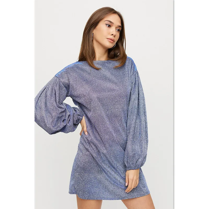 Women Vintage Shiny Sequins Mini Party Dress Lantern Sleeve O neck Solid Casual Sheath Dress 2021 Summer New Fashion Women Dress
Women Vintage Shiny Sequins Mini Party Dress Lantern Sleeve O neck Solid Casual Sheath Dress 2021 Summer New Fashion Women Dress
