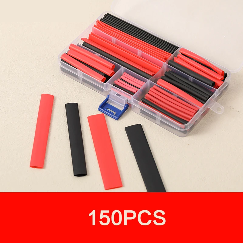 150pcs/box Thermoresistant Red Black Heat Shrinkable Tube Wrapping Kit Polyolefin Insulating Sleeve 2:1 Waterproof Pipe Sleeve
150pcs/box Thermoresistant Red Black Heat Shrinkable Tube Wrapping Kit Polyolefin Insulating Sleeve 2:1 Waterproof Pipe Sleeve
