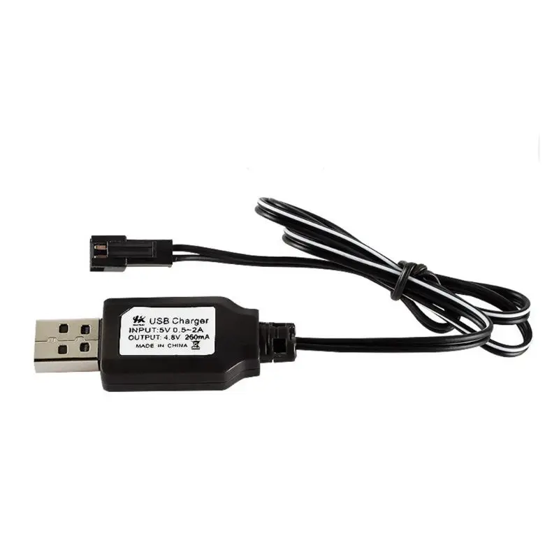 

Charging Cable Battery USB Charger Ni-Cd Ni-MH Batteries Pack SM-2P Plug Adapter 4.8V 250mA Output Toys Car