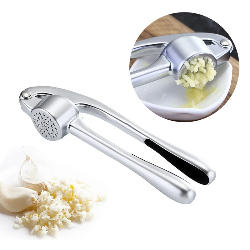 

Zinc Alloy Garlic Press Ginger Crusher Handheld Device Metal Mincer Squeezer Chopper Vegetables Masher Practical Kitchen Tools