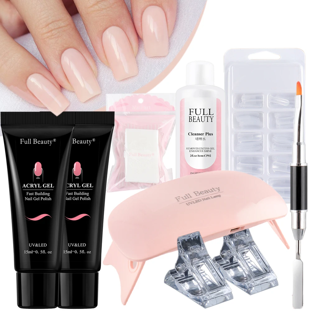 Nail Extension Kits Acrygel For Nail Quick Builder Gel Polish Set With Lamp Top Forms 35ml Degreaser Manicure Tools GL1809-3
Nail Extension Kits Acrygel For Nail Quick Builder Gel Polish Set With Lamp Top Forms 35ml Degreaser Manicure Tools GL1809-3