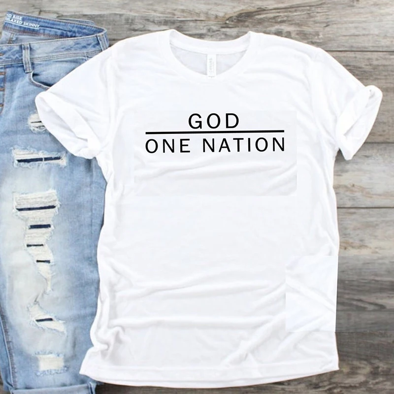 God Over One Nation Women T Shirts Christian Graphic Tee Harajuku Faithful Jesus Chruch Tshirt Short Sleeve Dropshipping Clothes
God Over One Nation Women T Shirts Christian Graphic Tee Harajuku Faithful Jesus Chruch Tshirt Short Sleeve Dropshipping Clothes