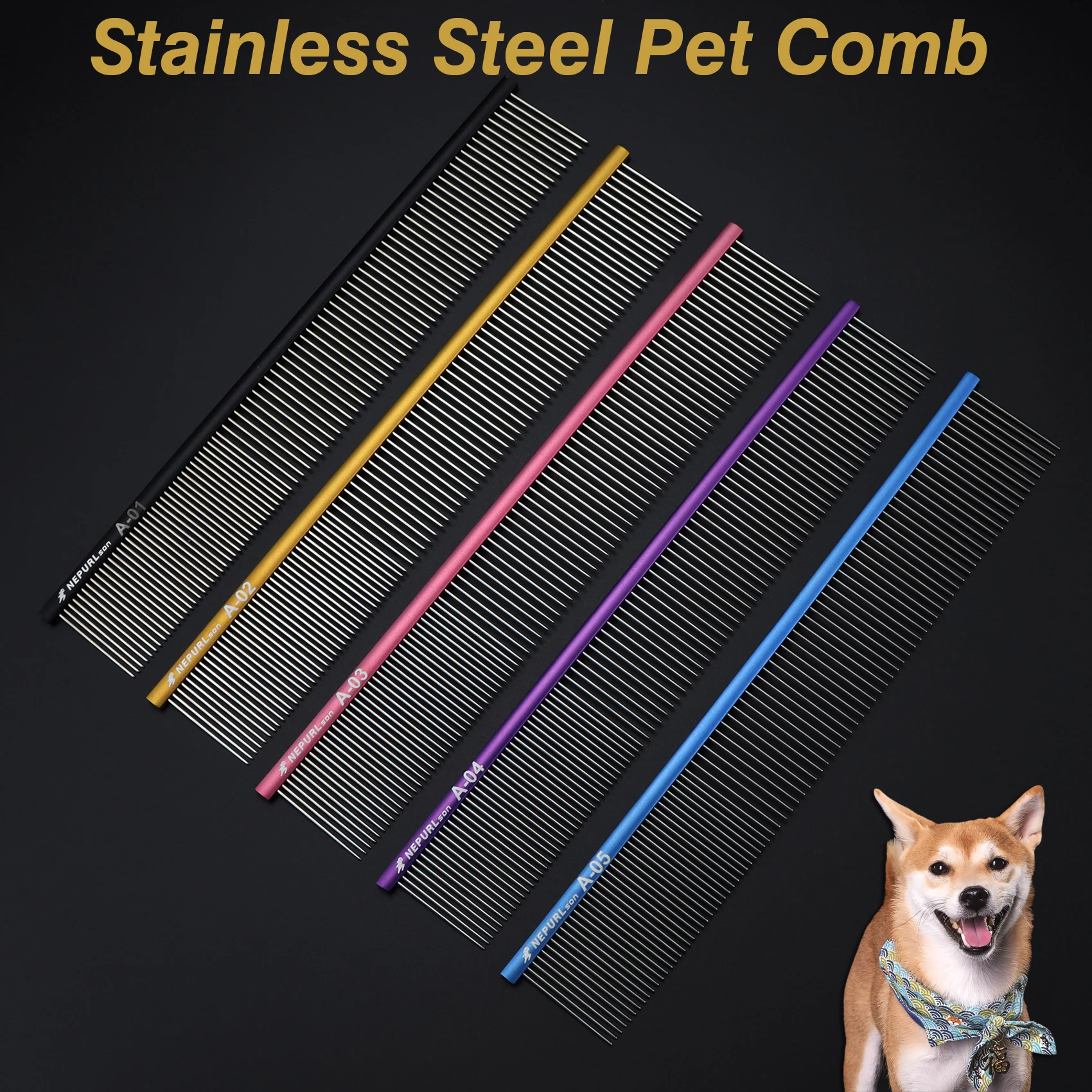 Metal Comb For Pets, Comb For Dogs And Cats, Stainless Steel, Hairbrush For Pet Grooming
Metal Comb For Pets, Comb For Dogs And Cats, Stainless Steel, Hairbrush For Pet Grooming