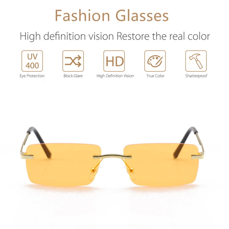 New square small frame ocean piece sunglasses cross - border metal rimless fashion street shot sunglasses
New square small frame ocean piece sunglasses cross - border metal rimless fashion street shot sunglasses
