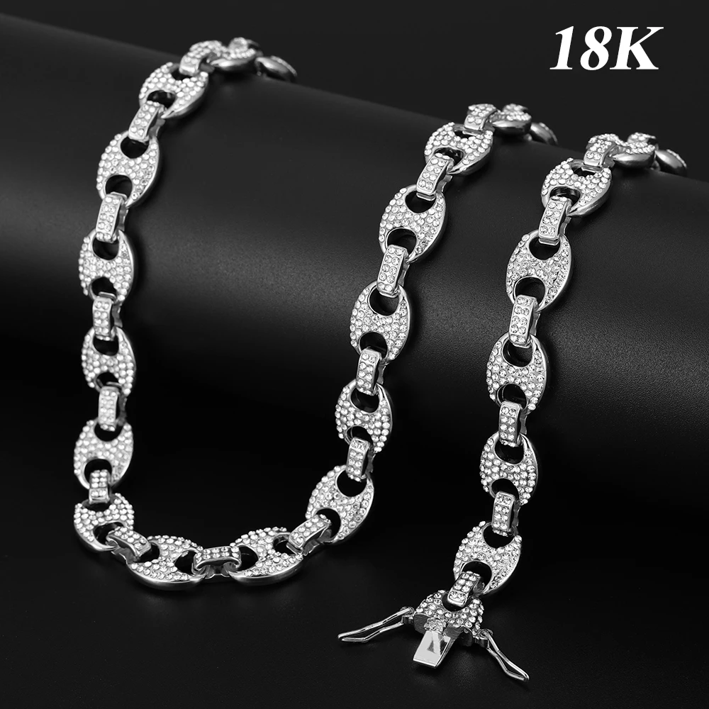 2021 NEW HIP HOP Coffee Iced Out Alloy Bean Pig Nose Rhinestone Necklace Chain Bling Necklaces for Men Jewelry
2021 NEW HIP HOP Coffee Iced Out Alloy Bean Pig Nose Rhinestone Necklace Chain Bling Necklaces for Men Jewelry