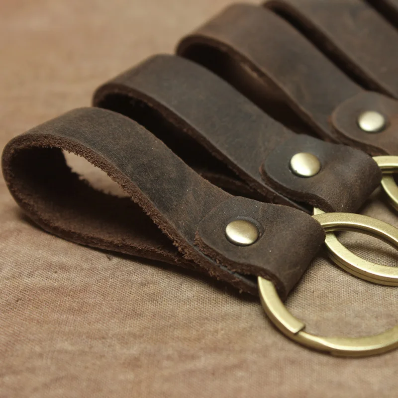 Handmade lanyard Cowhide keycordlanyards Retro crazy horse leather phone charm key Universal Single circle key ring
Handmade lanyard Cowhide keycordlanyards Retro crazy horse leather phone charm key Universal Single circle key ring