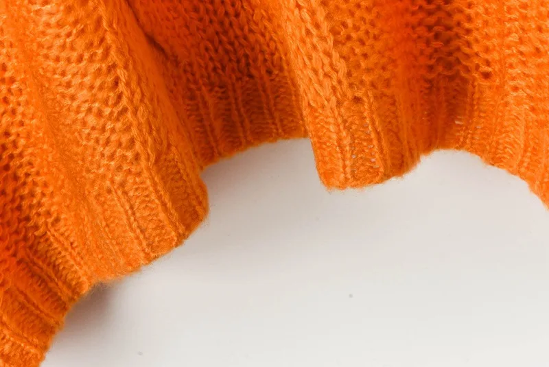 Luxury Brand Designer Knitted Sweater for Women Causel Mohair Twist Loose Orange Lantern Sleeve Knitted Sweater Pullover
Luxury Brand Designer Knitted Sweater for Women Causel Mohair Twist Loose Orange Lantern Sleeve Knitted Sweater Pullover