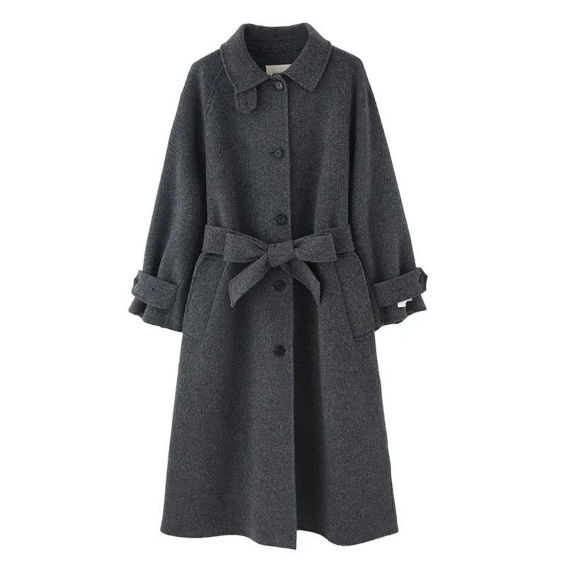 YourSeason Ladies Wool Bandage Loose Coat New Korean Black Grey Commuter Single Breasted Women 2021 Winter Spring Coats
YourSeason Ladies Wool Bandage Loose Coat New Korean Black Grey Commuter Single Breasted Women 2021 Winter Spring Coats