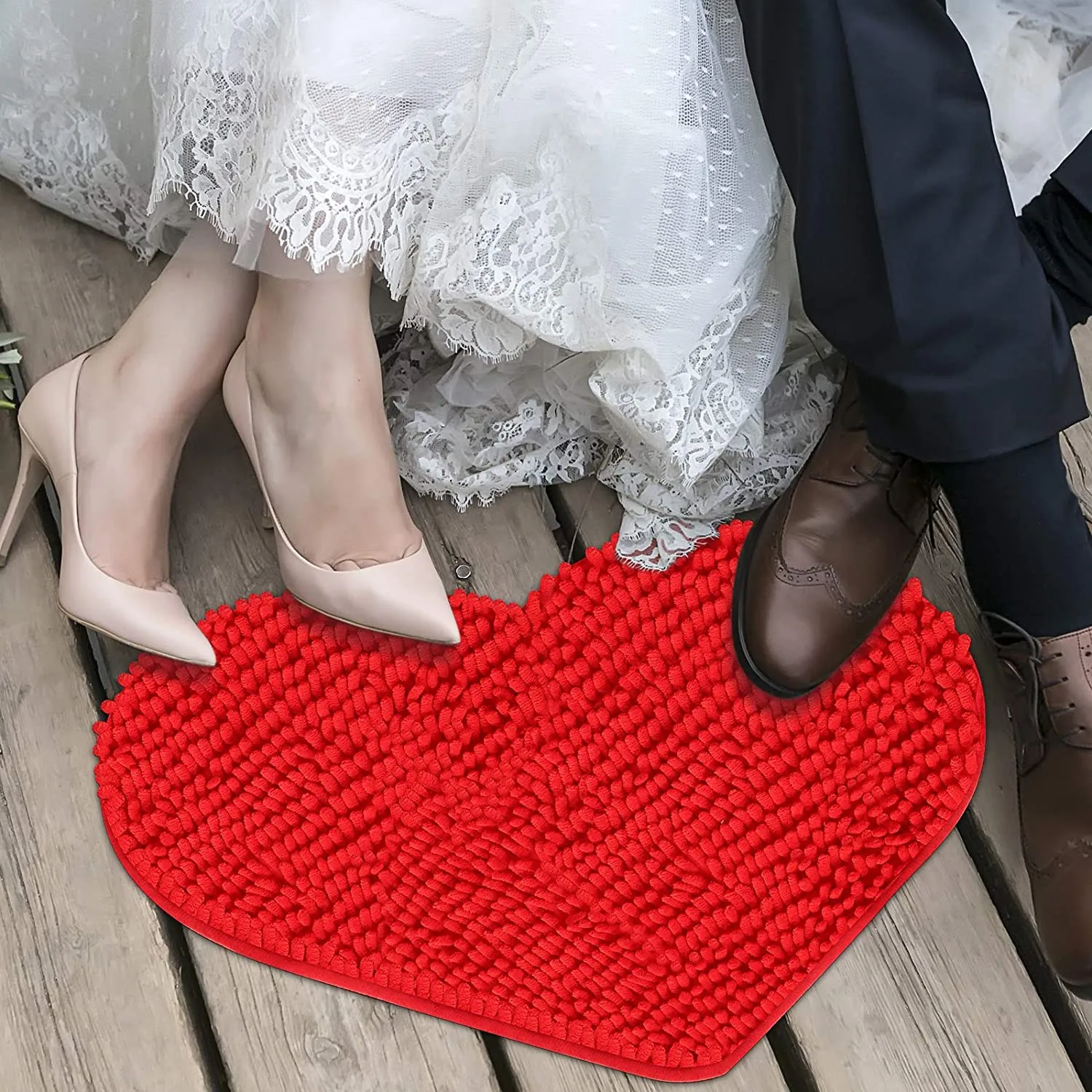 Non-slip Chenille Heart Shaped Door Mat Floor Mat 40 * 50cm Bathroom Toilet Living Room Valentine's Day Red Washable Carpet
Non-slip Chenille Heart Shaped Door Mat Floor Mat 40 * 50cm Bathroom Toilet Living Room Valentine's Day Red Washable Carpet