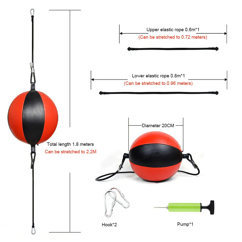 Boxing Ball PU Leather Punching Speed Ball Hanging Boxing Punching Ball with Pump and Hook Fitness Body Building Gym Equipment
Boxing Ball PU Leather Punching Speed Ball Hanging Boxing Punching Ball with Pump and Hook Fitness Body Building Gym Equipment