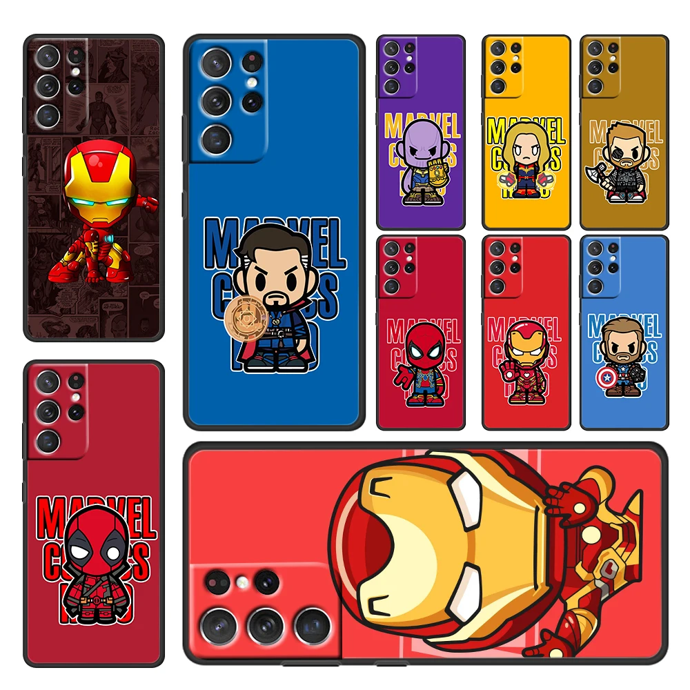 Cute marvel hero cartoon For Samsung Galaxy S22 S21 S20 FE Ultra Plus S10 S9 S8 S7 S6 Edge 5G Black Soft Phone Case Cover
Cute marvel hero cartoon For Samsung Galaxy S22 S21 S20 FE Ultra Plus S10 S9 S8 S7 S6 Edge 5G Black Soft Phone Case Cover