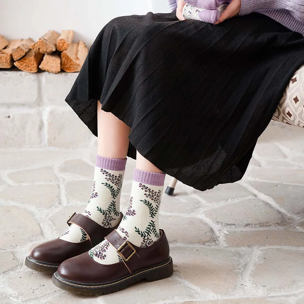 Sweet Autumn Winter Plus Velvet Plaid Socks Japanese College Style Purple Cartoon Cute Thick Socks Tide Mid Tube Socks
Sweet Autumn Winter Plus Velvet Plaid Socks Japanese College Style Purple Cartoon Cute Thick Socks Tide Mid Tube Socks