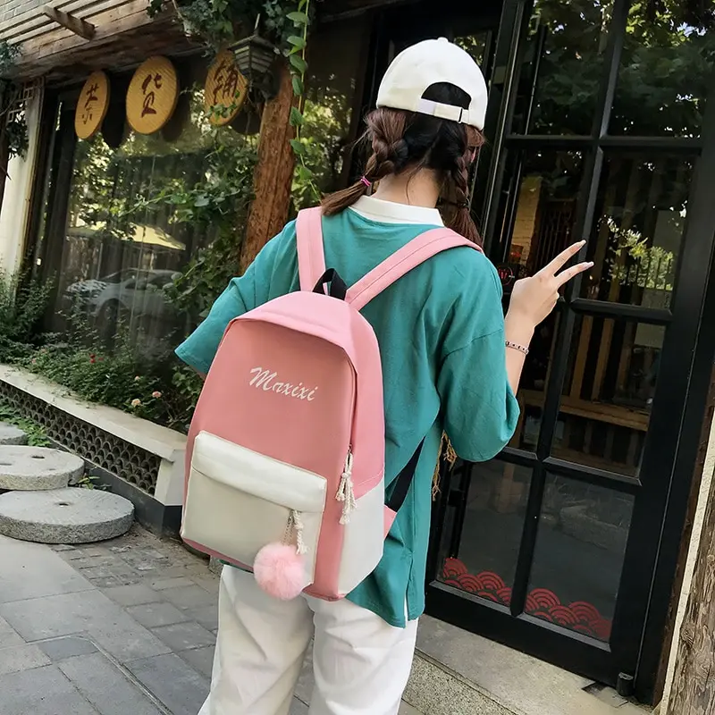 4Pcs/set Women School Backpacks Nylon Schoolbag For Teenagers Girls Student Book Bag Boys Satchel Bolsas Mochilas Sac A Dos | Багаж и