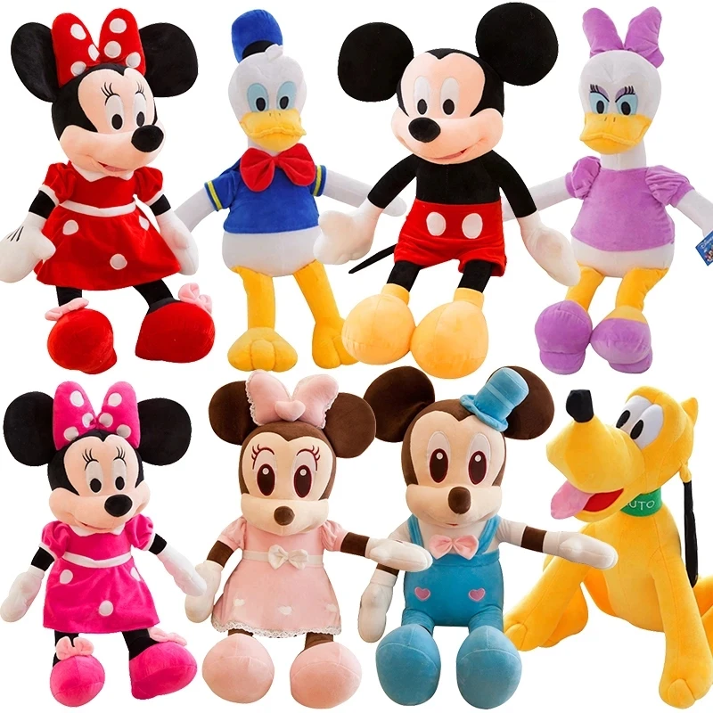 

30-100cm Disney Mickey Mouse Minnie Donald Duck Daisy Goofy Pluto Animal Stuffed Plush Toys Doll Birthday Gift For Children Girl