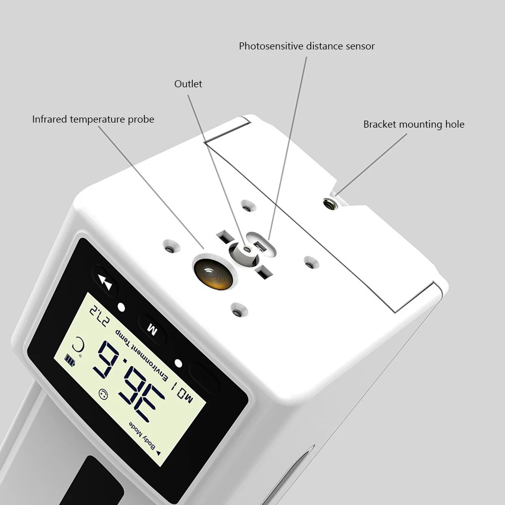 Wall Mounted Automatic Hand Sanitizer Dispenser Infrared Touchless Thermometer Automatic Sensor Smart Foam Liquid Soap
Wall Mounted Automatic Hand Sanitizer Dispenser Infrared Touchless Thermometer Automatic Sensor Smart Foam Liquid Soap