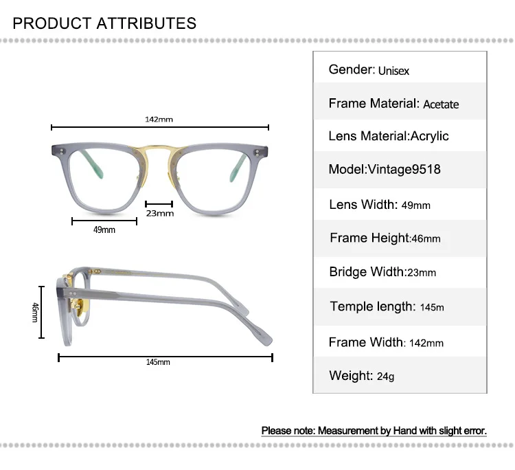 Vintage Acetate Glasses Frame Men Full Rim Optical Eyeglasses High Quality Clear Lens Goggle Myopia Eyewear Women Spectacle
Vintage Acetate Glasses Frame Men Full Rim Optical Eyeglasses High Quality Clear Lens Goggle Myopia Eyewear Women Spectacle
