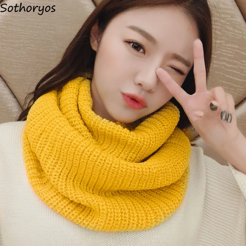 Scarves Women Solid Warm Winter Harajuku Students Korean Style Kintted Ring All-match Simple Wraps Womens Thicker Lovely Female
Scarves Women Solid Warm Winter Harajuku Students Korean Style Kintted Ring All-match Simple Wraps Womens Thicker Lovely Female