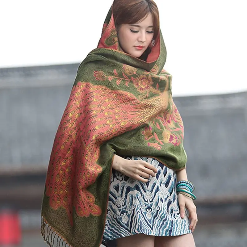 Ethical Style brand New women scarf Autumn winter warm Peacock scarves for lady shawls and wraps Fringe long Blanket
Ethical Style brand New women scarf Autumn winter warm Peacock scarves for lady shawls and wraps Fringe long Blanket