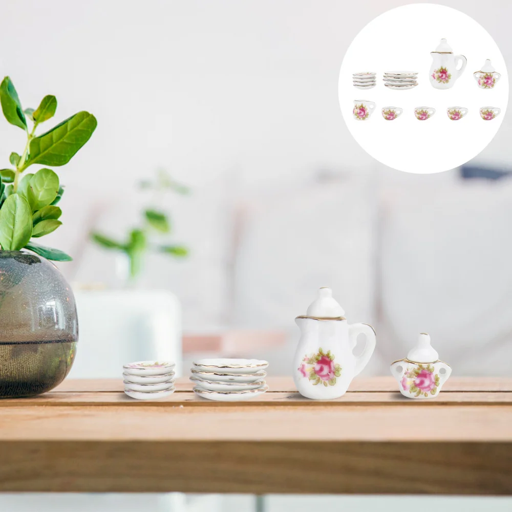 15pcs Mini Tea Kit Models Kitchenware Kettle Decor Desk Miniature Decor (Red)
15pcs Mini Tea Kit Models Kitchenware Kettle Decor Desk Miniature Decor (Red)