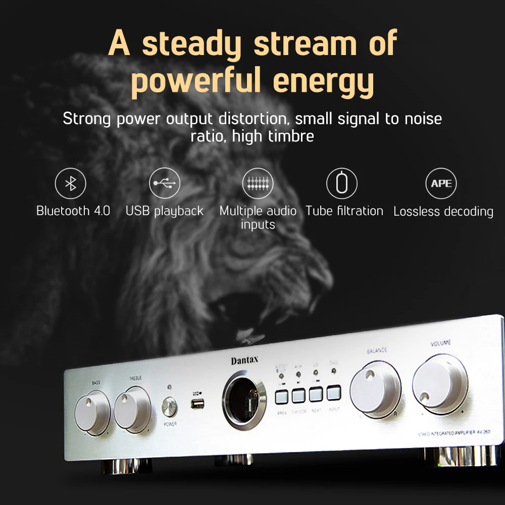 AIYIMA Bluetooth HiFi Power Amplifier 6N1 200Wx2 USB DAC Amp Home Stereo Audio APE FLAC WAV MP3 Lossless Decoding | Электроника