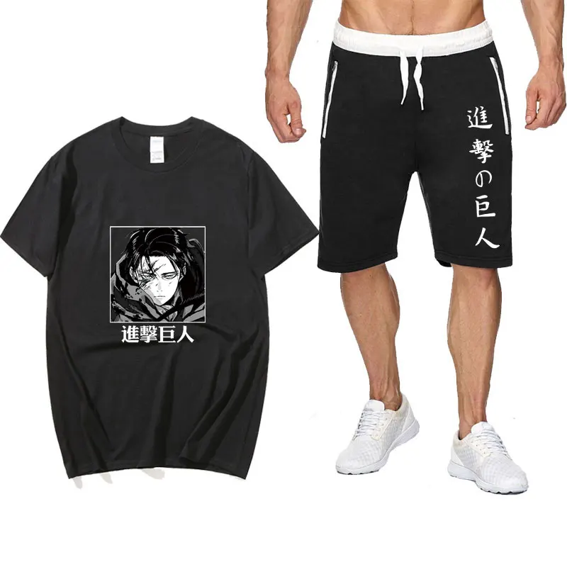 Summer T-shirt + Sports anime Attack on Titan T shirt Sets Men teeshirt Sweatpants Casual camisetas Shorts T Shirts Sets
Summer T-shirt + Sports anime Attack on Titan T shirt Sets Men teeshirt Sweatpants Casual camisetas Shorts T Shirts Sets