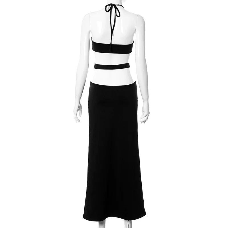 Summer Sexy Halter Black Dress Hollow Out Sleeveless Slim Long Maxi Women's Dress Party Evening Elegant Bodycon Casual Clothing
Summer Sexy Halter Black Dress Hollow Out Sleeveless Slim Long Maxi Women's Dress Party Evening Elegant Bodycon Casual Clothing