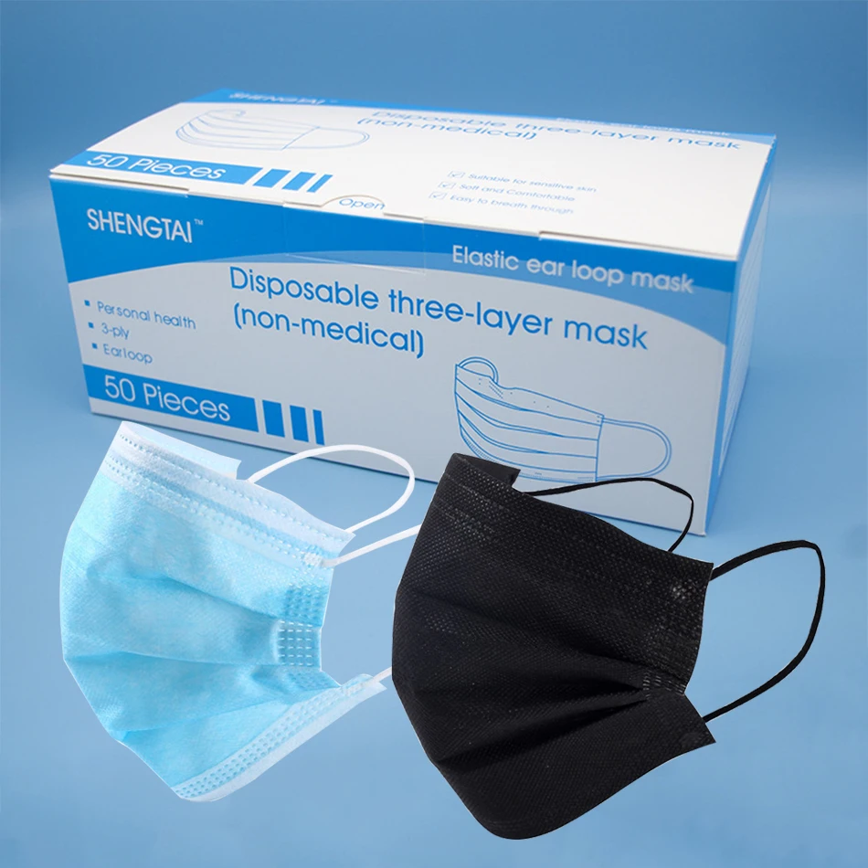 Carego Disposable Face Mask Anti-dust Black Masks Protection Mouth Masks 3 Layer Meltblown Breathable Man Women Windproof
Carego Disposable Face Mask Anti-dust Black Masks Protection Mouth Masks 3 Layer Meltblown Breathable Man Women Windproof