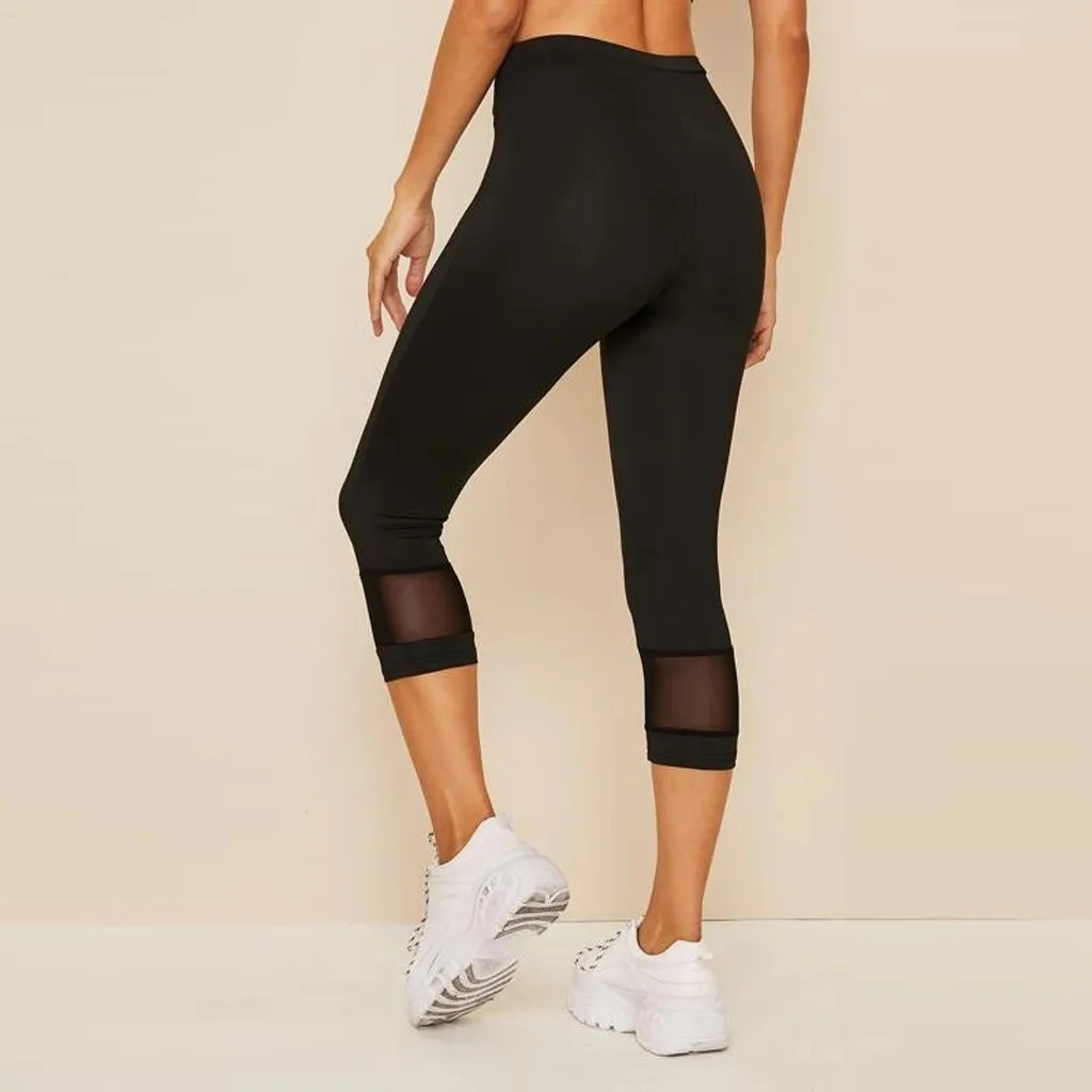 Black Yoga Pants Women Hollow Out Splice Tight Fitness Leggings Yoga Cropped Pants Soft Mesh Sports Leggings Female
Black Yoga Pants Women Hollow Out Splice Tight Fitness Leggings Yoga Cropped Pants Soft Mesh Sports Leggings Female