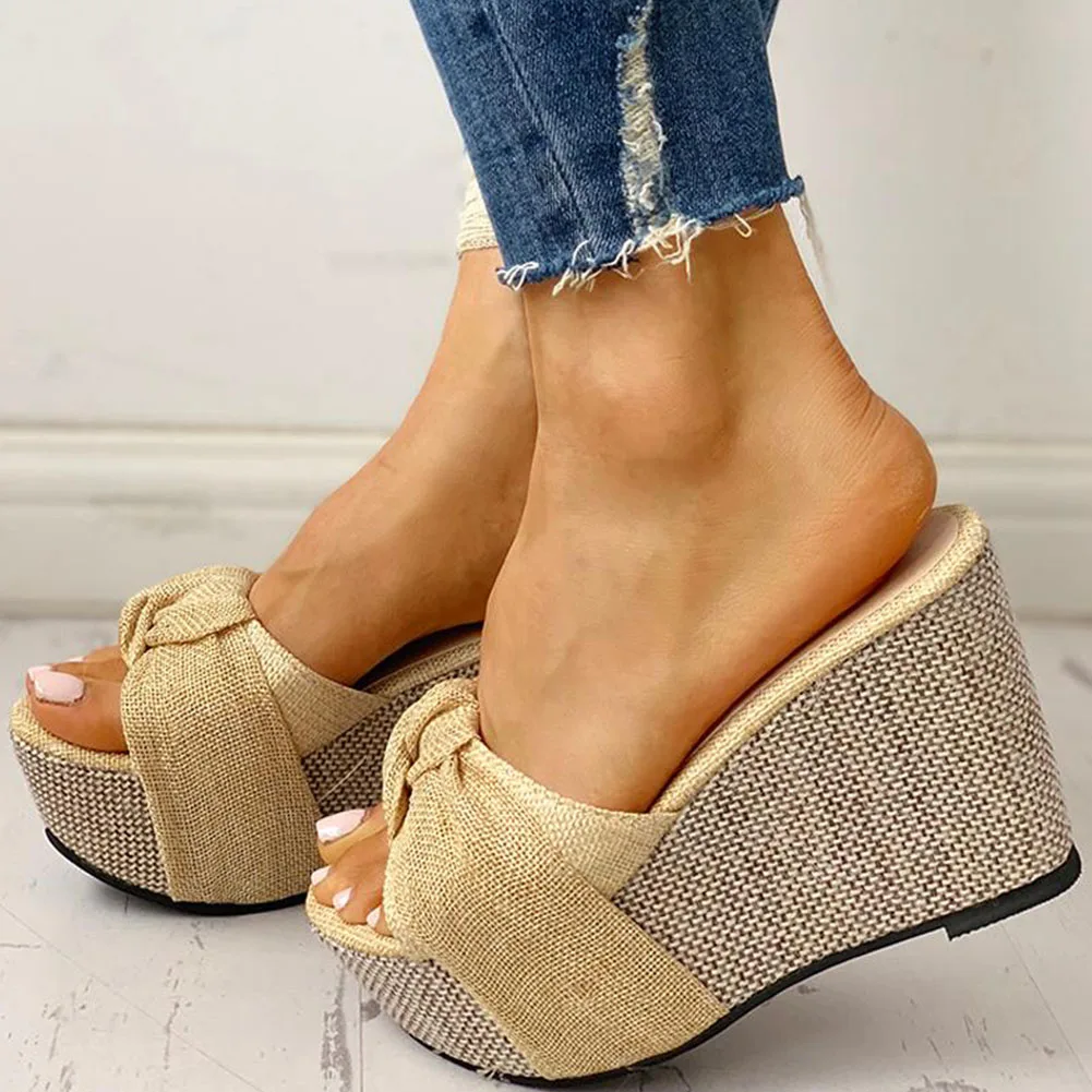 2021 Bow Tied Slip on Leisure Platform Summer Sandals Wedges High Heels Women Shoes Woman Comfortable High Heels
2021 Bow Tied Slip on Leisure Platform Summer Sandals Wedges High Heels Women Shoes Woman Comfortable High Heels