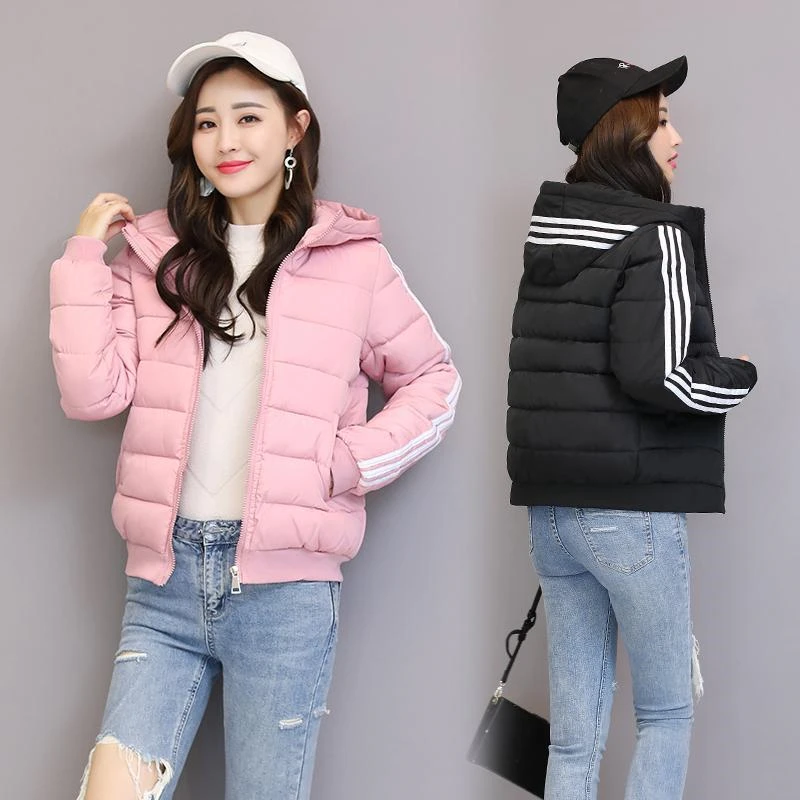 Women Winter Short Striped Sport Jacket Hoodie Zipper Parkas Cotton Padded Outwear Patchwork Contrasting Overcoat Warm Snow Wear
Women Winter Short Striped Sport Jacket Hoodie Zipper Parkas Cotton Padded Outwear Patchwork Contrasting Overcoat Warm Snow Wear